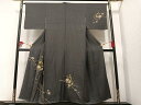 平和屋着物■訪問着 竹屋町刺繍 葡萄蔦の葉鶴文 金彩 正絹 逸品 AAAT4187ph