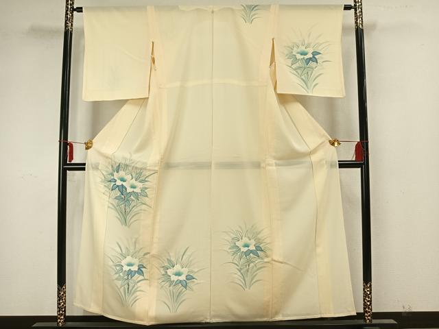 平和屋着物＊夏物　訪問着　絽　草花文　正絹　逸品　AAAZ1322fy