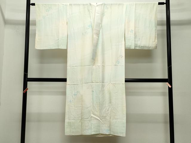 平和屋着物●長襦袢 無双仕立て 枝花文 暈し染め 正絹 逸品 CAAM6659gh