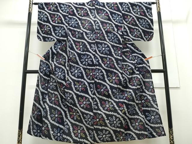 Female Yukatas - 平和屋着物∴夏物　浴衣　有松鳴海絞り　立涌花文　綿　逸品　CABE9033ng