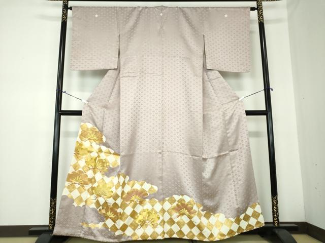 平和屋着物●豪華色留袖 駒刺繍 雲取り松文 金彩 正絹 逸品 DAAQ3228ps