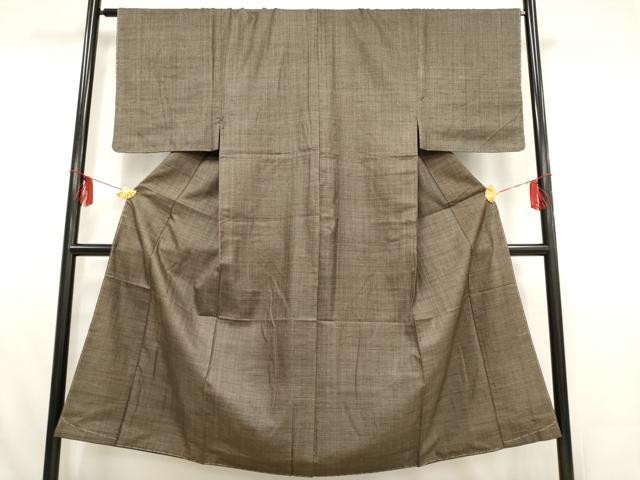 平和屋着物■男性 本場大島紬 格子柄 正絹 逸品 AAAO0875br