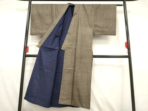 平和屋着物■男性 本場大島紬 格子柄 正絹 逸品 AAAO0875br