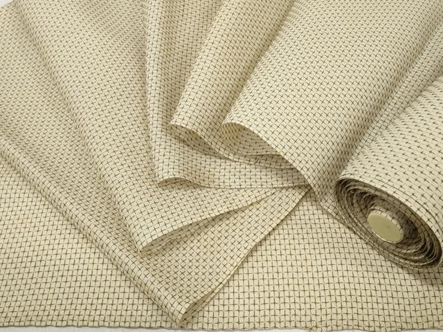 Roll Of Cloth - 平和屋着物＊夏物　お召　解き反物　着尺　格子　逸品　DABD7723zzz