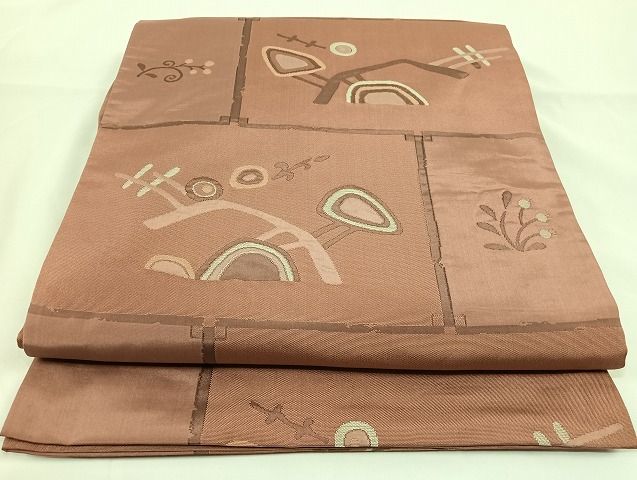 平和屋着物◎六通柄袋帯　籬花文　正絹　逸品　AAAK6041Bcy