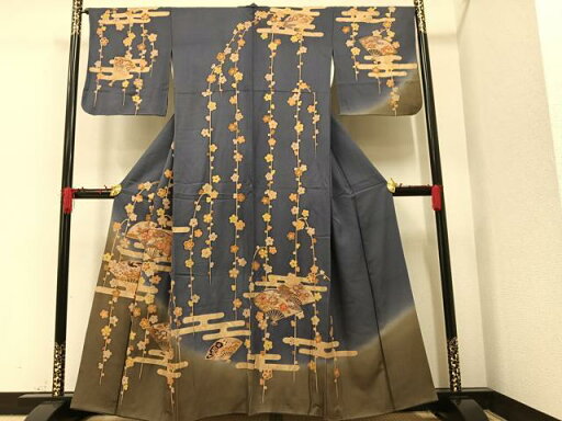 平和屋着物■訪問着 扇面花文 暈し染め 正絹 逸品 AAAT5010ph 平和屋着物■訪問着 扇面花文 暈し染め 正絹 逸品 AAAT5010ph
