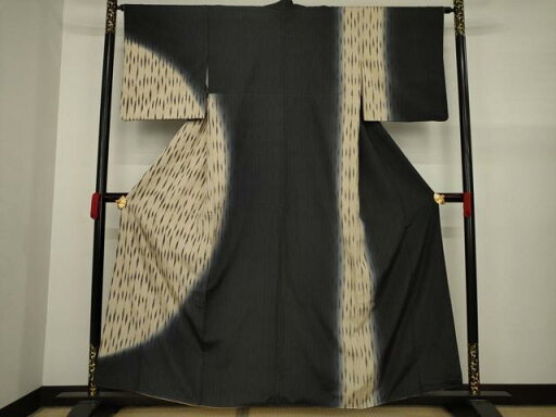 平和屋着物●訪問着 お召地 幾何学文様 暈し染め 正絹 逸品 AAAY9002ck 平和屋着物●訪問着 お召地 幾何学文様 暈し染め 正絹 逸品 AAAY9002ck