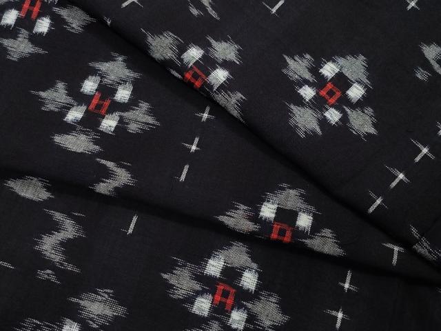 平和屋着物●久留米絣 単衣 吉祥花文 綿 逸品 CAAZ1185vf