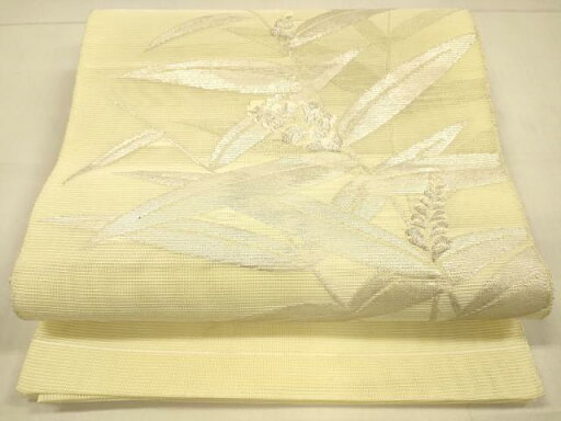 平和屋着物*夏物 西陣の名門織元 いづくら謹製 八寸名古屋帯 草花文 銀糸 DAAT1803cm 平和屋着物*夏物 西陣の名門織元 いづくら謹製 八寸名古屋帯 草花文 銀糸 DAAT1803cm