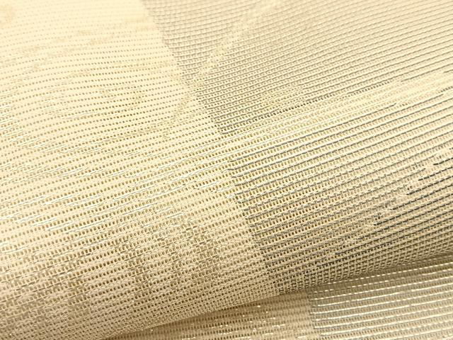 平和屋着物＊夏物　六通柄袋帯　芝草文　銀糸　正絹　逸品　BAAT8443du