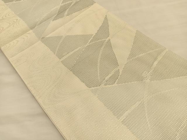 平和屋着物＊夏物　六通柄袋帯　芝草文　銀糸　正絹　逸品　BAAT8443du