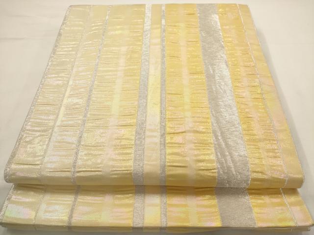 平和屋着物◎六通柄　京袋帯　額縁仕立て　間道　銀糸　正絹　逸品　AAAV6604dt