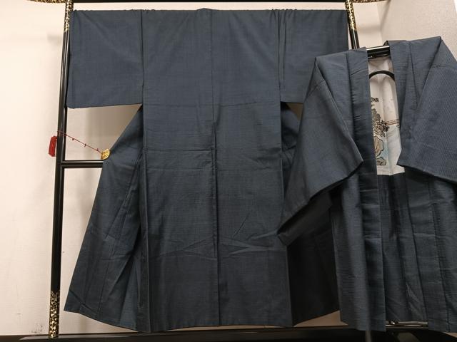 平和屋着物●男性 本場大島紬 アンサンブル 100亀甲 総詰め 正絹 逸品 AABC3701ph