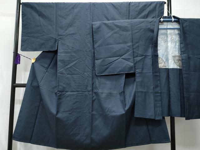平和屋着物■男性 紬 アンサンブル 80亀甲 総詰め 正絹 逸品 CAAV7613fb