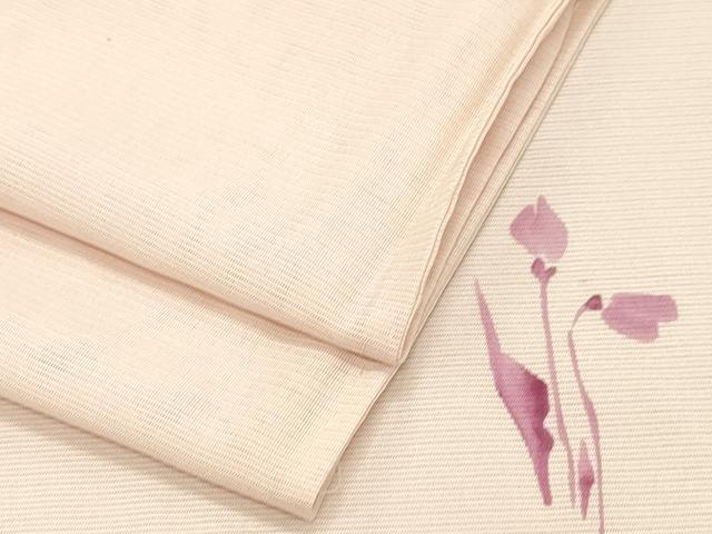 平和屋着物＊夏物　小紋　絽　ろうけつ染め　草花文　正絹　逸品　CAAV3869dy