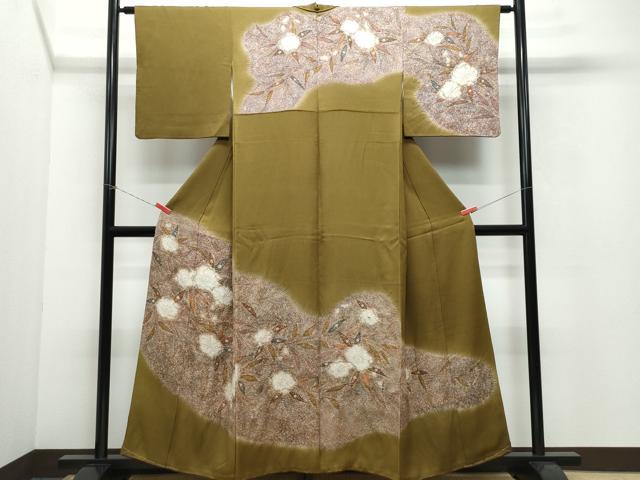 平和屋着物●訪問着　絞り　辻が花　正絹　逸品　CAAV6789vf(4.0)