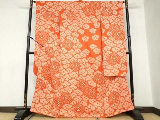 Kimono - 平和屋着物●豪華振袖　総絞り　舞花文　正絹　逸品　DABC2590ud