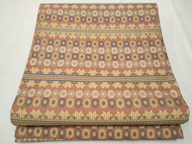 平和屋着物●九寸開き名古屋帯 紹巴 いちご錦 正絹 逸品 CAAT8379hy