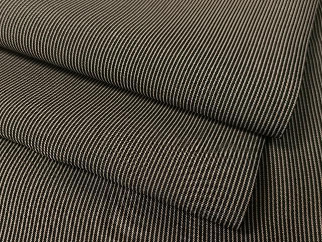 平和屋着物●江戸小紋 万筋 黒色×白鼠色 洗える着物 CABD8115vp