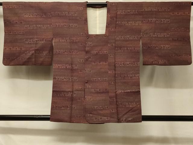 Uramono - 平和屋着物＃道行コート　横段草花地紋　暈し染め　正絹　逸品　CABD7676in
