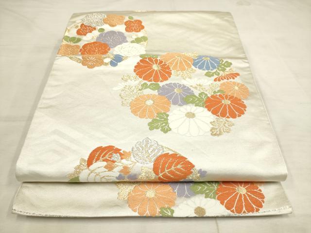Other - 平和屋着物◎六通柄袋帯　唐織　花丸文　金銀糸　正絹　逸品　AAAL6575tg