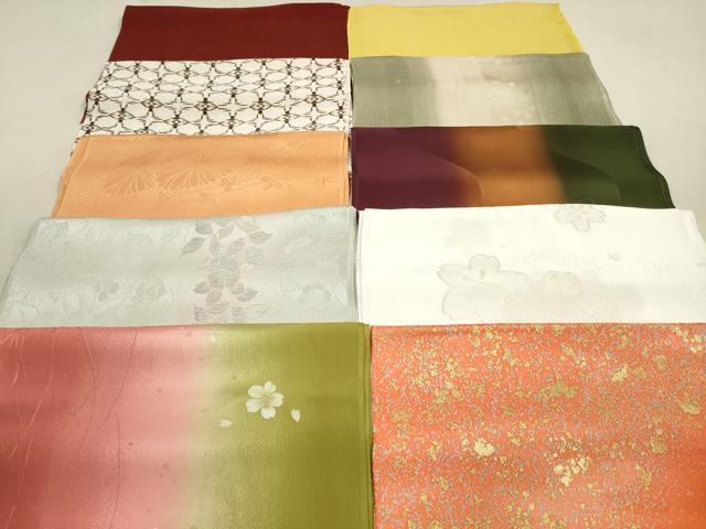 平和屋着物★和装小物　帯揚げ10枚セット　正絹　逸品　DAAZ1522xg