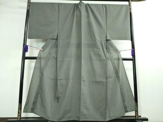 平和屋本店■極上 夏物 男性 紗紬 キングサイズ 豆がら茶色地 逸品 DZAA2222kh4
