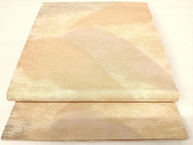平和屋着物◎砂子綴れ 全通柄袋帯 遠山文 金糸 正絹 逸品 AABC4642yx