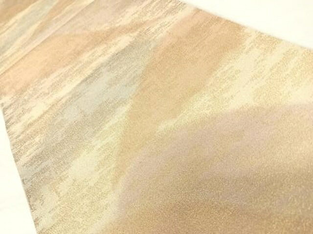 平和屋の平和屋着物◎砂子綴れ 全通柄袋帯 遠山文 金糸 正絹 逸品 AABC4642yx｜アングル2