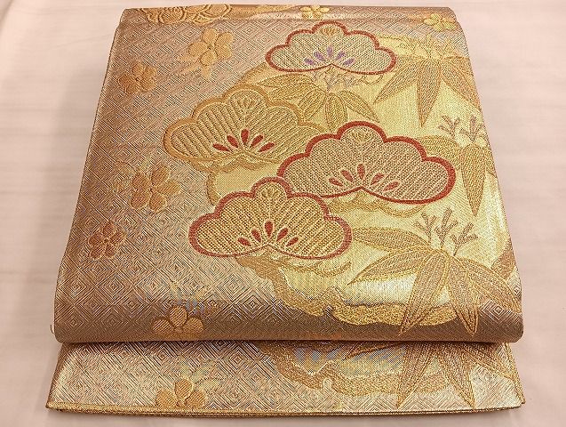 平和屋着物◎佐賀錦 六通柄袋帯 錦華 金糸 逸品 BAAJ1494du