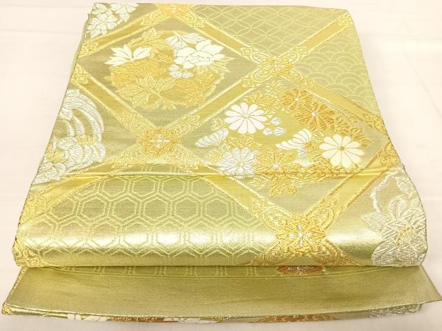 乐天商城 - 平和屋着物◎六通柄袋帯　唐織　天井花丸文　金銀糸　正絹　逸品　AABE7204yx