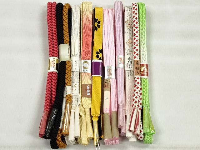 平和屋着物●和装小物 帯締め10本セット 高麗組 冠組 笹浪組 金糸 さが美扱い 逸品 ...