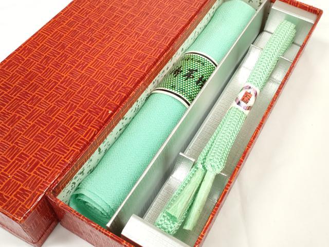 Other - 平和屋着物●和装小物　帯締め・帯揚げセット　青磁色　丹後ちりめん　組紐　逸品　未使用　DABD7052zzz