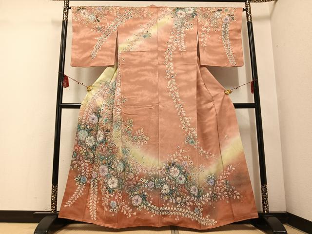 ■■■　サイズ　■■■ 身丈 158.5cm（肩から） 裄丈 65cm 袖丈 48cm　縫込み 4cm 袖幅 33cm 前幅 23.5cm 後幅 28cm 着物縫いこみ 内揚げ 6cm 裄 お袖側 約1.5cm　身頃側 約1.5cm ■■■...