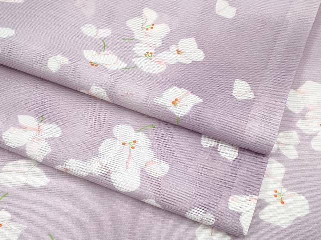 Rakuten - 平和屋着物＊夏物　小紋　絽　舞花文　暈し染め　洗える着物　CABF2490tx