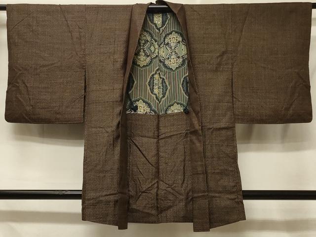 平和屋着物＃男性　羽織　亀甲文　正絹　逸品　CABE5306in