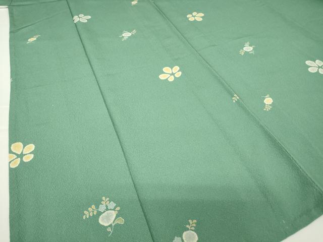 平和屋着物▽上質な小紋　単衣　舞花文　正絹　逸品　DAAV5811az