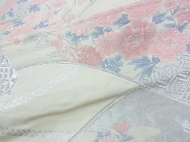平和屋の平和屋着物◎六通柄袋帯 唐織 花絵巻 銀糸 逸品 BAAJ5439ns｜アングル3