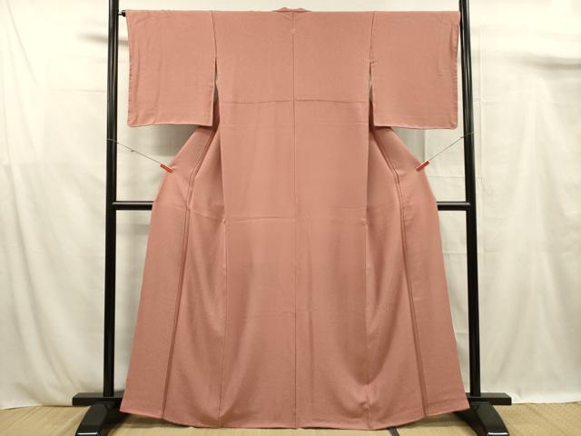 平和屋の平和屋着物■上質な色無地 霞地紋 遠州茶色 正絹 逸品 DABF0900ya｜アングル2