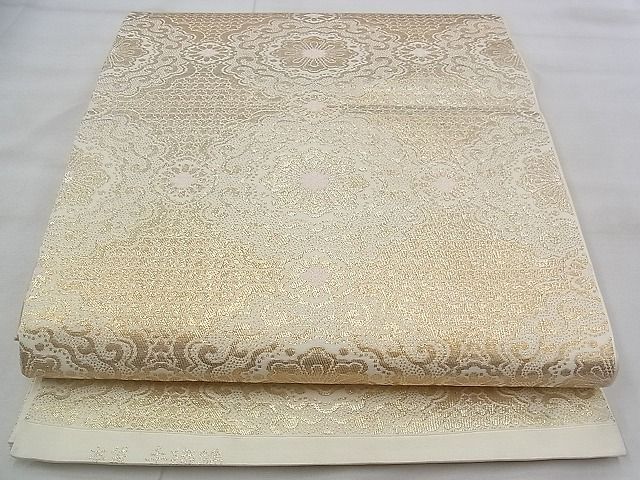 平和屋着物◎六通柄 本袋帯 手織錦 正倉院 金糸 逸品 BAAJ9363if