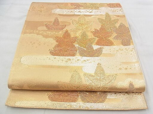 平和屋着物◎六通柄袋帯 エ霞松葉文様 金糸 逸品 BAAJ9358if 平和屋着物◎六通柄袋帯 エ霞松葉文様 金糸 逸品 BAAJ9358if