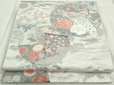 平和屋着物◎六通柄袋帯 唐織 九百錦 孔雀花文 プラチナ箔 引箔 正絹 逸品 DAAP2414qa