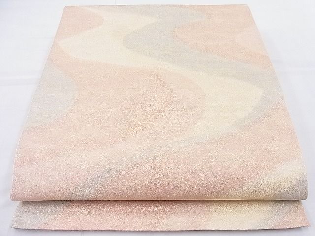 平和屋着物◎全通柄袋帯 砂子綴れ 流水文 金糸 逸品 BAAK5140ns