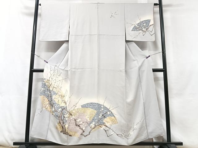 Rakuten - 平和屋着物■訪問着　枝梅文　金彩　正絹　逸品　CABE7327xe