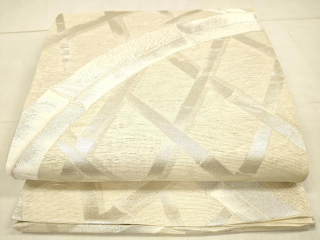 平和屋着物＊夏物　六通柄袋帯　籬文　銀糸　正絹　逸品　DAAV3559cm