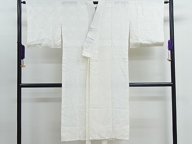 平和屋着物■上質な長襦袢 無双仕立て 紗綾形花地紋 逸品 CAAF5856nb