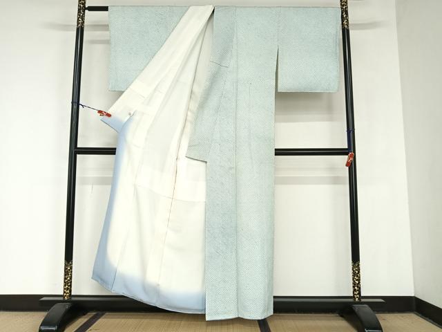 平和屋着物●大変加工の良い総絞り小紋　やまと誂製　正絹　逸品　AABB1362np