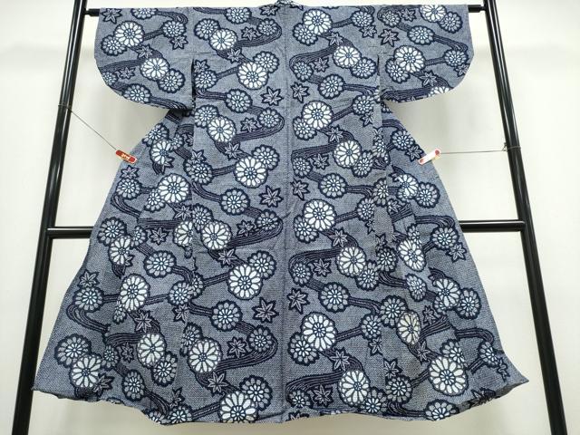 平和屋の平和屋着物∴夏物 浴衣 流水菊文 リップル生地 綿 逸品 CABD2775ng｜アングル2