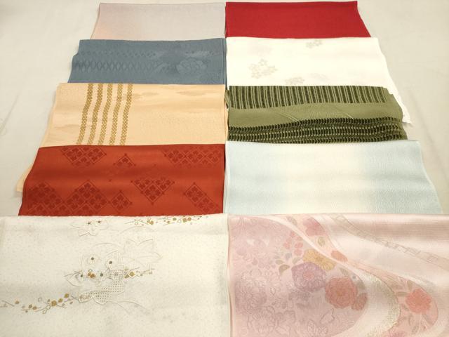 平和屋着物★和装小物 帯揚げ10枚セット 丹後ちりめん 正絹 逸品 DABA8300xg