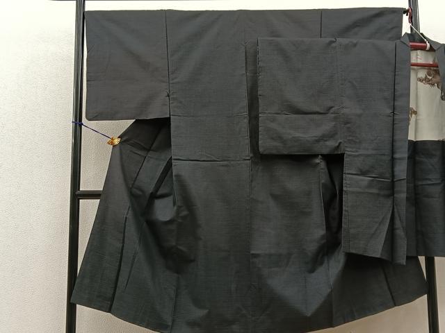 平和屋着物■男性 本場大島紬 アンサンブル 格子柄 正絹 逸品 BAAM4096md